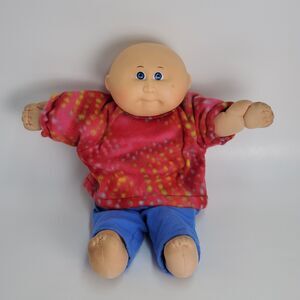 Vintage CABBAGE PATCH KID XAVIER ROBERTS Bald Head Blue Eyes Doll 1978 1982 14"